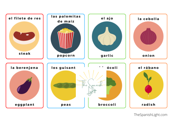 foods in spanish and english