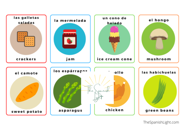 foods in spanish and english