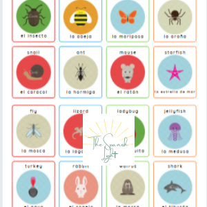 Wild and Domestic Animals in Spanish and English Bundle